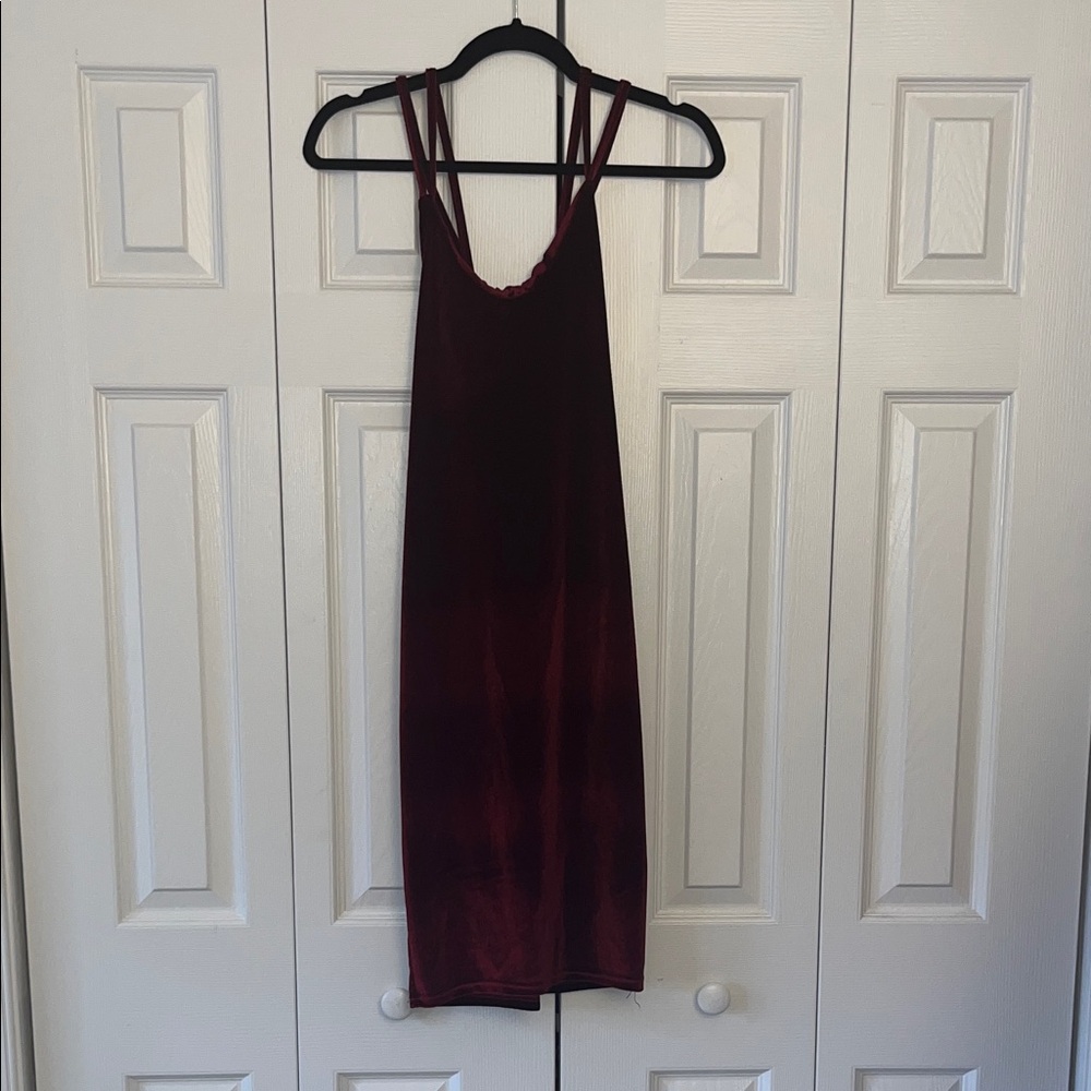 Elegant Burgundy Dress